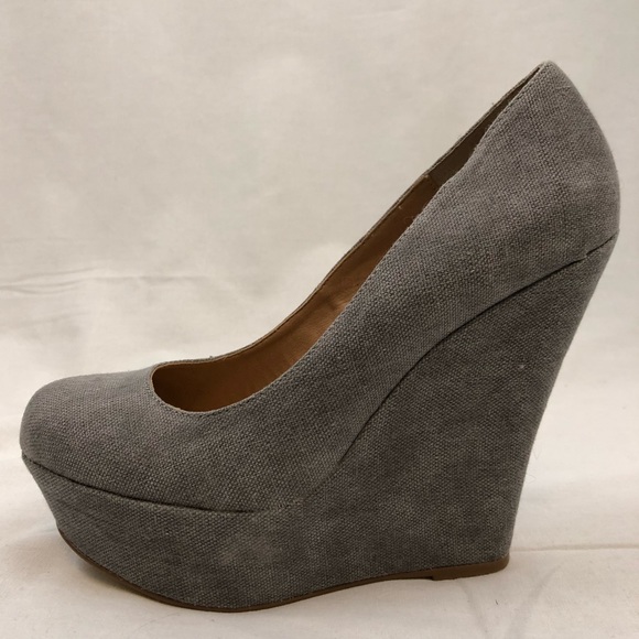 steve madden gray wedges